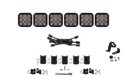 Diode Dynamics SS5 Pro Universal CrossLink 6-Pod Lightbar - White Driving DD7256 DD7256 Photo - Primary