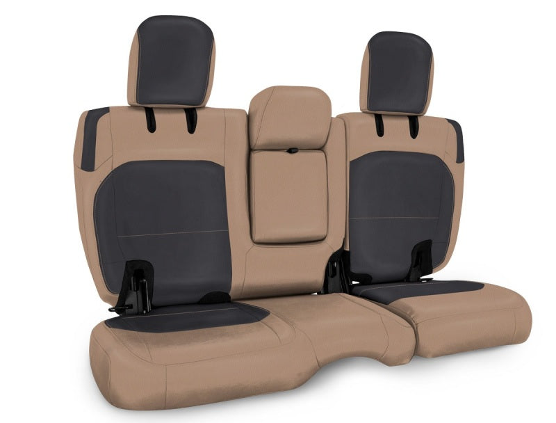 PRP Seats PRP 2018+ Jeep Wrangler JLU/4 door Rear Bench Cover with Leather Interior - Black/Tan B044-04 B044-04 Photo - Primary