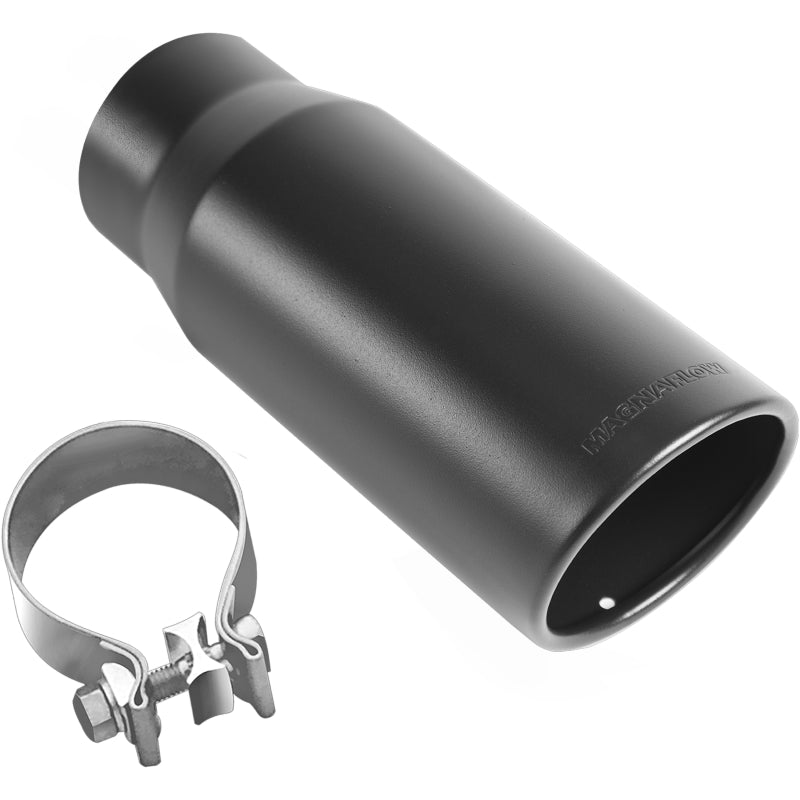 Magnaflow Tip Stainless Black Coated Single Wall Round Single Outlet 5in Dia 3.5in Inlet 14.5in L 35237 35237 Photo - Primary