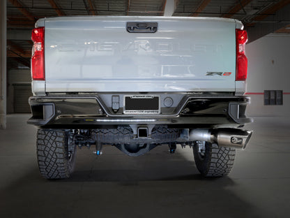 aFe Large Bore-HD 5in 409SS DPF-Back Exhaust System w/Pol Tip 24-25 GM Diesel Trucks V8-6.6L(td) L5P 49-44147-P 49-44147-P Photo - Mounted