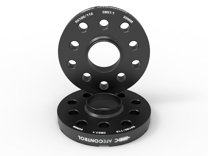 aFe CONTROL Billet Aluminum Wheel Spacers 5x100/112 CB57.1 20mm - Volkswagen/Audi 610-611004-B 610-611004-B Photo - Primary
