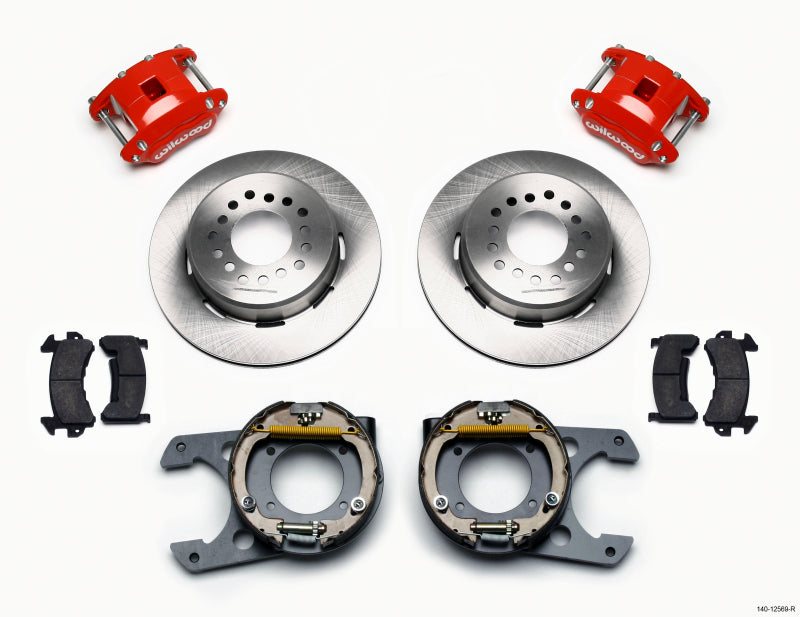 Wilwood D154 P/S Park Brake Kit, Red, Chevy C-10, 2.42 Offset 5-Lug 140-12569-R Photo - Primary