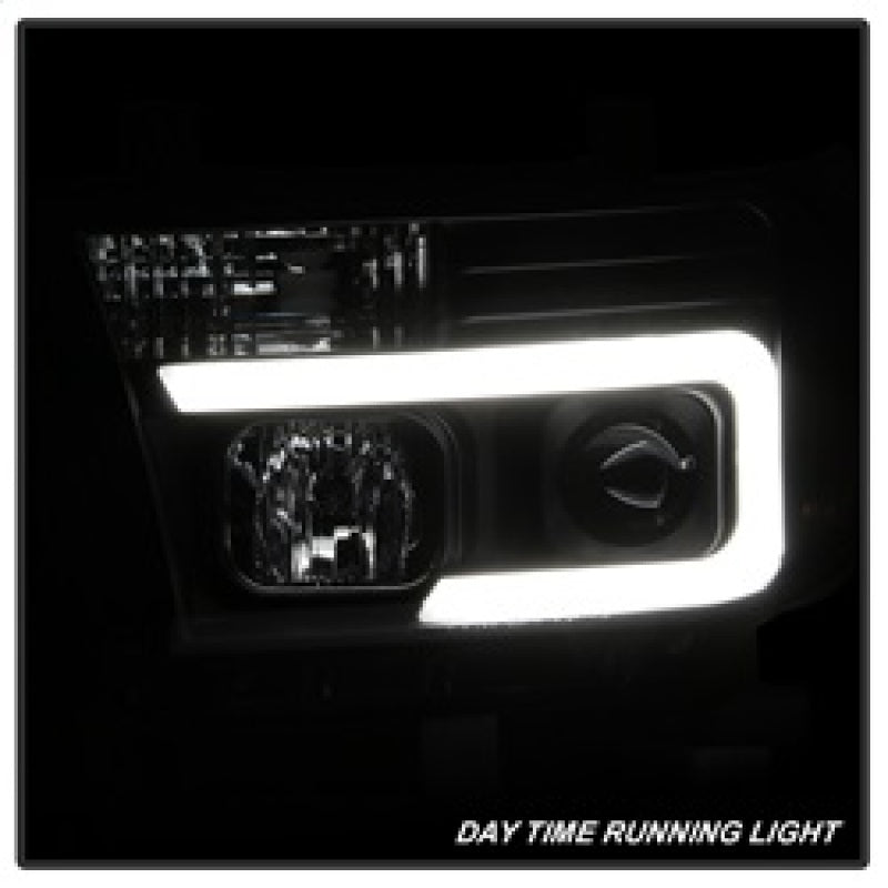 Spyder 08-13 Toyota Sequoia Projector Headlights - Light Bar DRL - Black PRO-YD-TTU07V2-LB-BK 5085344 5085344 Photo - Unmounted