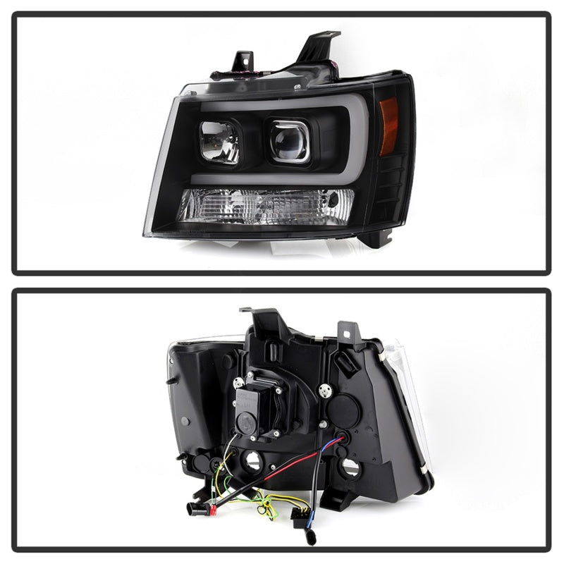 Spyder 07-14 Chevy Suburban/Tahoe V2 Projector Headlights LED Turn Sig Black PRO-YD-CSUB07V3-SB-BK 5086242 5086242 Photo - Unmounted