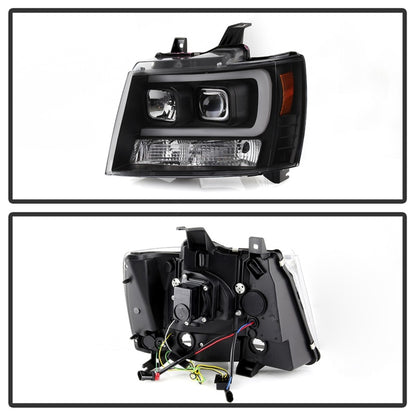 Spyder 07-14 Chevy Suburban/Tahoe V2 Projector Headlights LED Turn Sig Black PRO-YD-CSUB07V3-SB-BK 5086242 5086242 Photo - Unmounted