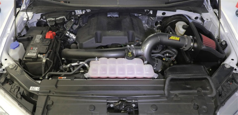 AEM Induction AEM 17-18 Ford F-150 3.5L V6 F/I Gunmetal Gray Cold Air Intake 21-8130DC 21-8130DC Photo - Mounted
