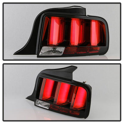 Spyder 05-09 Ford Mustang (Red Light Bar) LED Tail Lights - Black ALT-YD-FM05V3-RBLED-BK 5086716 5086716 Photo - Unmounted