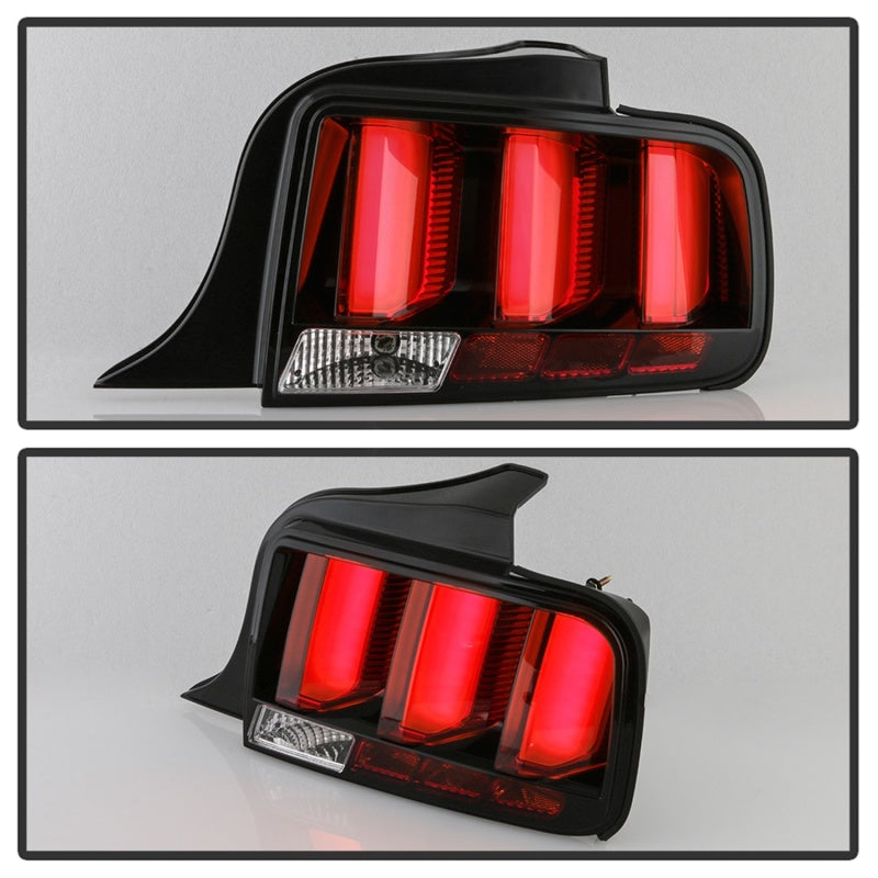 Spyder 05-09 Ford Mustang (Red Light Bar) LED Tail Lights - Black ALT-YD-FM05V3-RBLED-BK 5086716 5086716 Photo - Unmounted