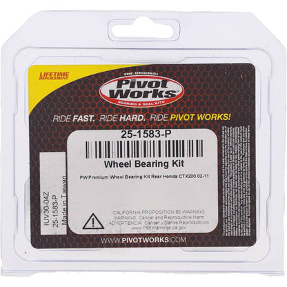 Pivot Works Honda Wheel Bearing Kit Premium Bearings 25-1583-P 25-1583-P Photo - Primary