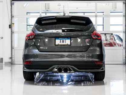 AWE Tuning Ford Focus ST Touring Edition Cat-back Exhaust - Non-Resonated - Diamond Black Tips 3015-33092 3015-33092 Photo - Mounted