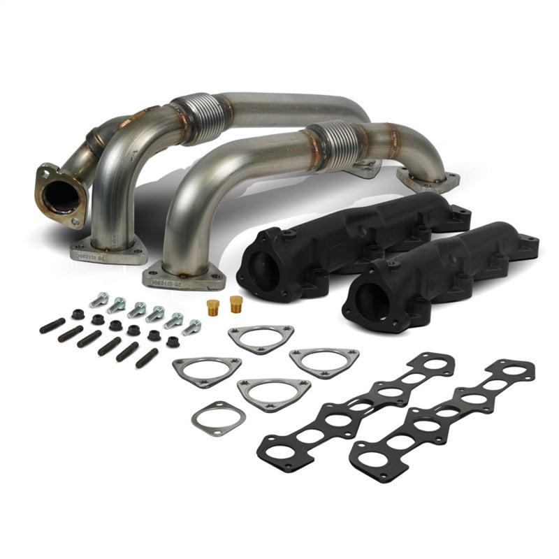 BD Diesel 08-10 Ford F-250/F-350/F-450/F-550 Powerstroke 6.4L Up Pipes Kit w/Manifold Set 1041484 1041484 Photo - Unmounted