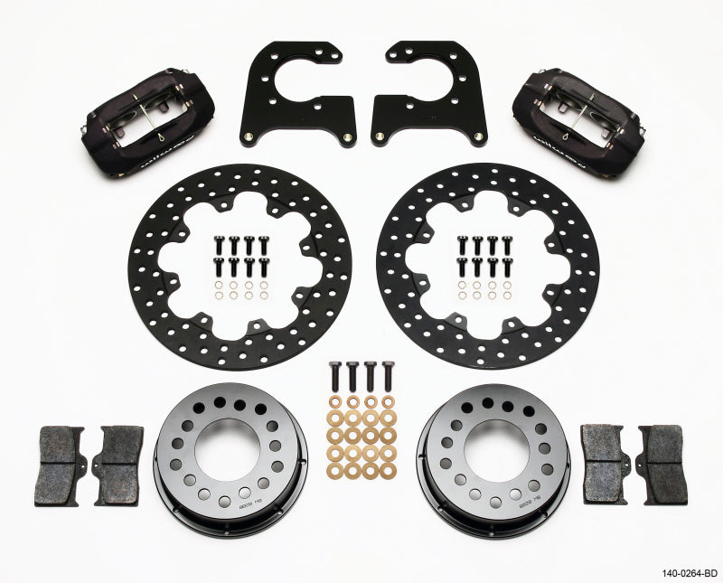 Wilwood Forged Dynalite Rear Drag Kit Drilled Rotor 58-64 Olds/Pontiac 1/2in Studs 140-0264-BD 140-0264-BD Photo - Primary