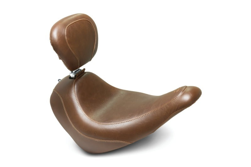 Mustang Motorcycle Mustang 18-21 Harley Low Rider, Sport Glide Wide Tripper Solo Seat w/Driver Backrest - Brown 83037 83037 Photo - Primary
