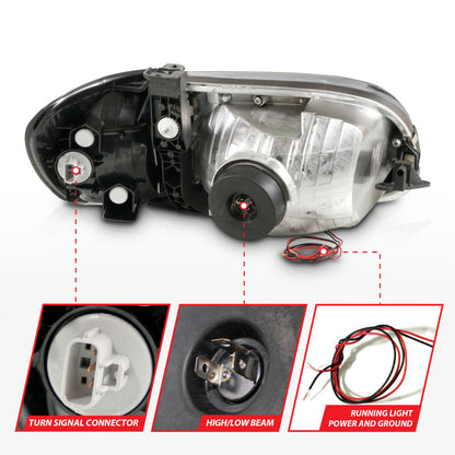 ANZO 00-04 Toyota Tundra (Reg/Acc Cab Only) Crystal Headlights w/Lgt Bar Chrome w/Corner Lights 2pc 111580 111580 User 4