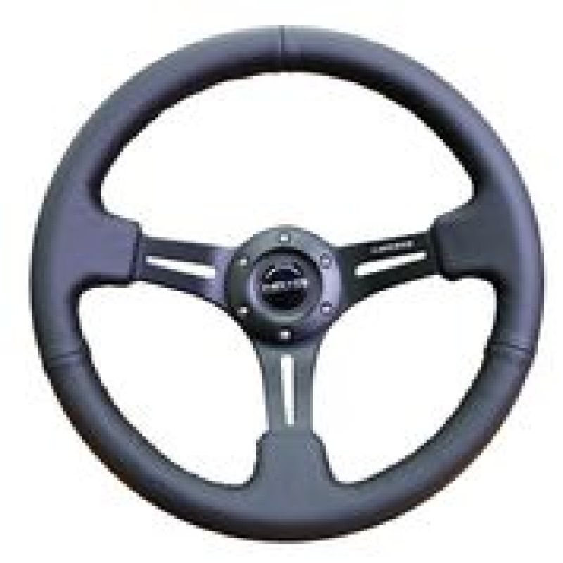 NRG Reinforced Steering Wheel 350mm Sport Steering Wheel (3" Deep) Black RST-018R User 1