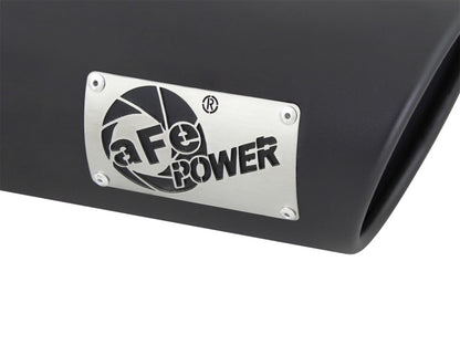 aFe MACH Force-Xp 3in 409 Stainless Steel Exhaust Tip Black - 3in In x 4in 49T30401-B09 Photo - Unmounted
