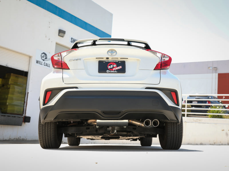 aFe Takeda 18-21 Toyota C-HR 2.0L 2.5in 304 Stainless Steel Cat-Back Exhaust w/ Polished Tip 49-36044-P 49-36044-P Photo - Mounted