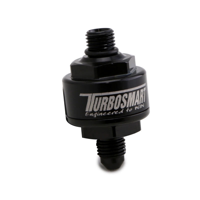 Turbosmart Billet Turbo Oil Feed Filter w/ 44 Micron Pleated Disc Black TS-0804-1003 Photo - Primary