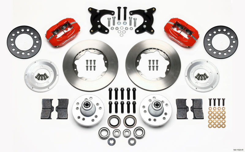 Wilwood Forged Dynalite Front Kit 11.00in Red 65-72 CDP A Body - 10in Drum 140-11023-R 140-11023-R Photo - Primary