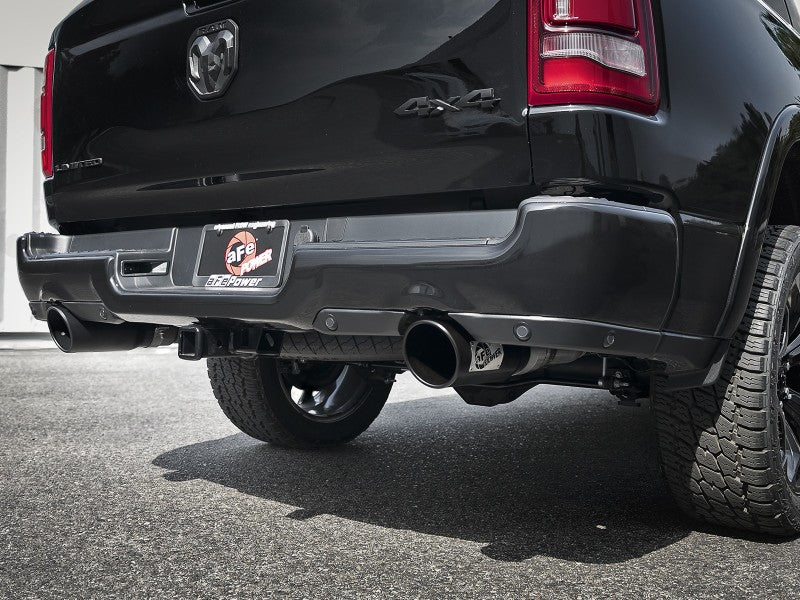 aFe Gemini XV 3in 304 SS Cat-Back Exhaust 19-21 Ram 1500 V8 5.7L Hemi w/ Black Tips 49-32081-B 49-32081-B Photo - Mounted