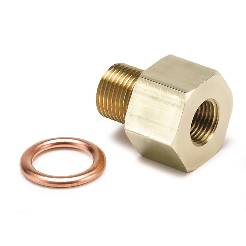 Autometer Fitting, Adapter, Metric, M12X1 Male To 1/8" Nptf Female, Brass 2266 Photo - Primary