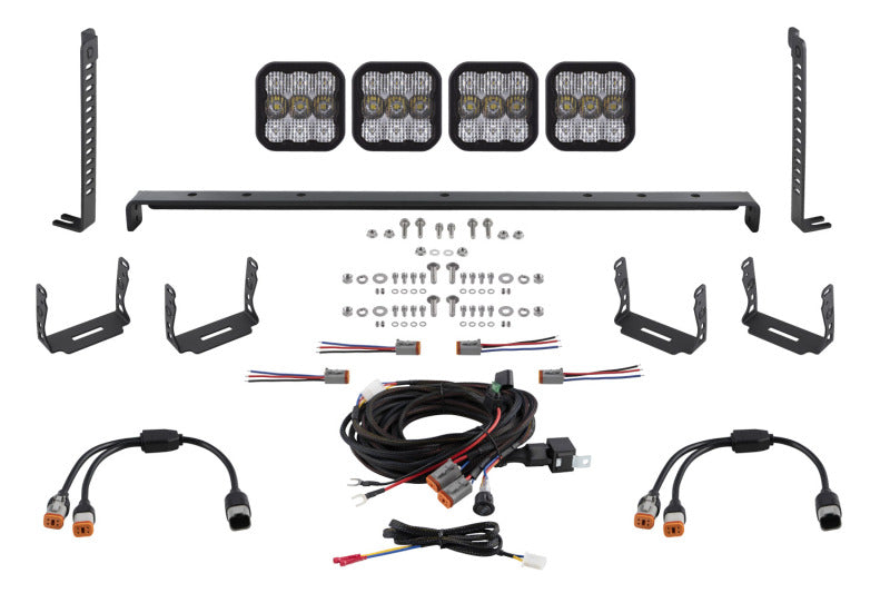 Diode Dynamics 14-23 Toyota 4Runner SS5 Stealth Grille LED 4-Pod Kit - Pro White Combo DD7544 DD7544 Photo - Primary