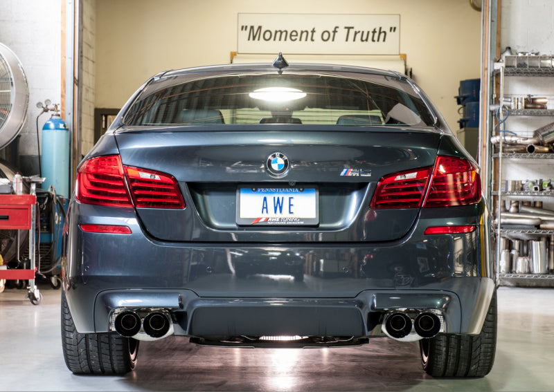 AWE Tuning BMW F10 M5 Touring Edition Axle-Back Exhaust Diamond Black Tips 3015-43066 3015-43066 Photo - Mounted