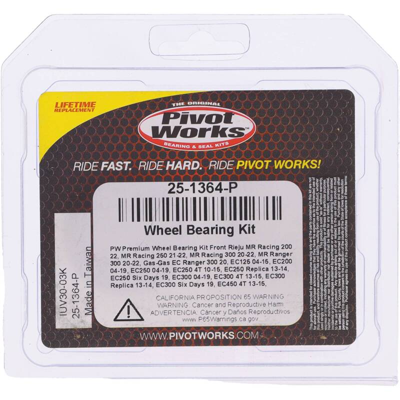 Pivot Works Gas-Gas, Rieju, Suzuki Wheel Bearing Kit Premium Bearings 25-1364-P 25-1364-P Photo - Primary