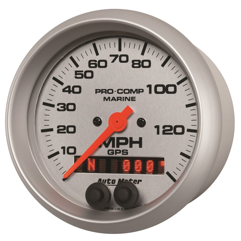 AutoMeter Marine Silver 3-3/8in. 140MPH GPS Speedometer Gauge 200638-33 200638-33 User 2