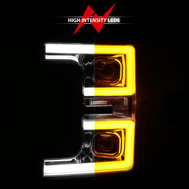 Anzo Projector Plank Style Switchback Headlight Chrome / Amber 17-18 Ford 111389 User 6