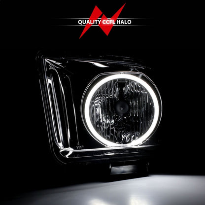 Anzo 2005-2009 Ford Mustang Crystal Headlights w/ Halo Black (CCFL) 121033 Photo - Unmounted
