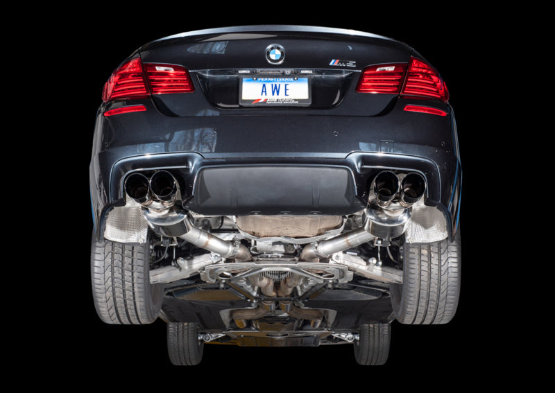 AWE Tuning BMW F10 M5 Touring Edition Axle-Back Exhaust Diamond Black Tips 3015-43066 3015-43066 Photo - Mounted