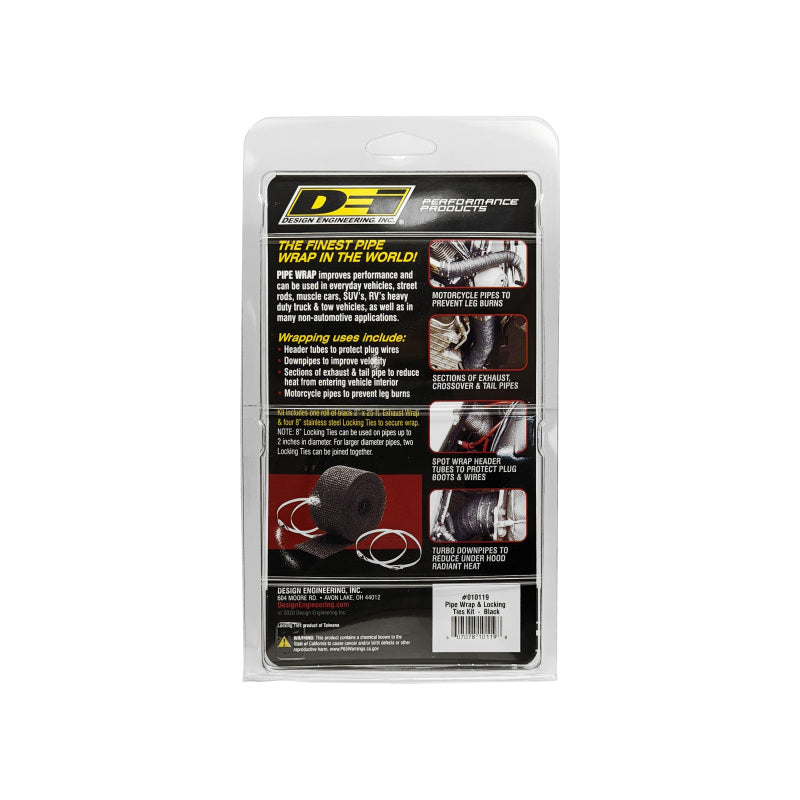 DEI Exhaust Wrap Kit - Pipe Wrap and Locking Tie - Black 10119 10119 Photo - Unmounted