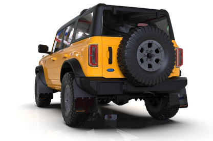 Rally Armor 21-22 Ford Bronco (Plstc Bmpr + RR - NO Rptr/Sprt) Blk Mud Flap w/Red Logo MF85-RR-PL-RD MF85-RR-PL-RD User 1