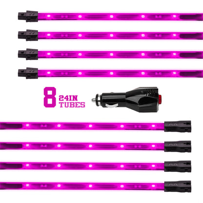 XKGLOW XK Glow Tube Single Color Underglow LED Accent Light Car/Truck Kit Pink - 8x24In XK041002-P XK041002-P User 1