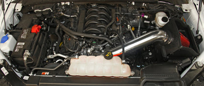 Spectre 15-18 Ford F150 V8-5.0L F/I Air Intake Kit - Polished w/Red Filter 9033 9033 Photo - Mounted