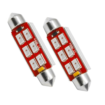ORACLE Lighting Oracle 44MM 6 LED 3-Chip Festoon Bulbs (Pair) - Red 5207-003 5207-003 Photo - Primary