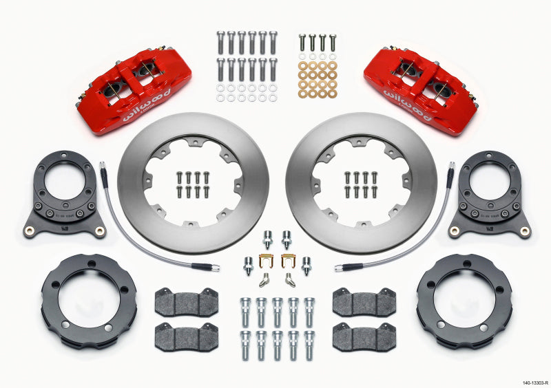 Wilwood Kit,Front,Ford Bronco,66-75 Dana 30/44, 11.75 RTR,DP6,Drum Spindle,Red 140-13303-R Photo - Primary