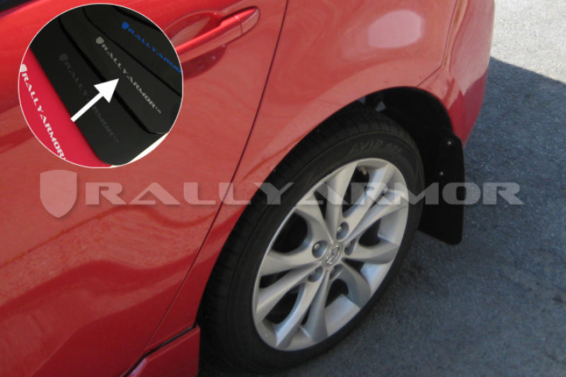 Rally Armor 2010-13 Mazda3/Spd3 Mud flap Silver Logo MF17-UR-BLK/SIL User 1