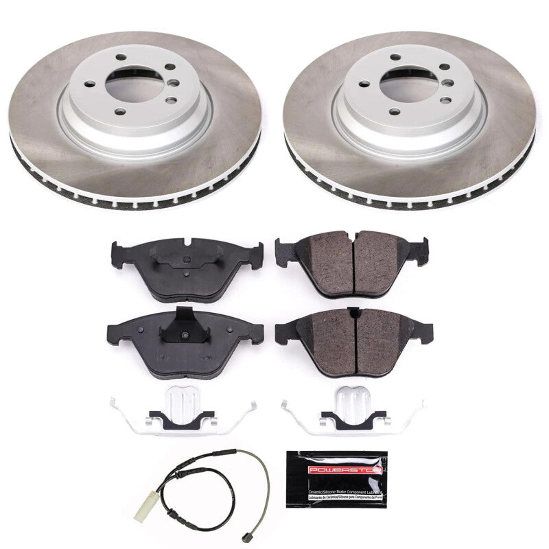 PowerStop Power Stop 11-13 BMW 335is Front Semi-Coated Rotor Kit SC6055 SC6055 Photo - Primary