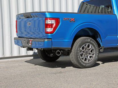 aFe Apollo GT 3in 409 SS Cat-Back Exhaust 2021 Ford F-150 V6 2.7L/3.5L (tt)/V8 5.0L w/ Polished Tips 49-43125-P 49-43125-P Photo - Mounted