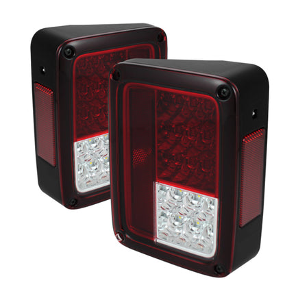Spyder Jeep Wrangler 07-15 LED Tail Lights Red Clear ALT-YD-JWA07-LED-RC 5070401 5070401 Photo - Primary