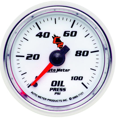 Autometer 2-1/16" Oil Pressure, 0-100 Psi, Mechanical, C2 7121 Photo - Primary