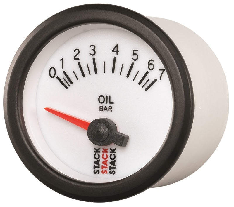 Autometer Stack 52mm 0-7 Bar M10 Male Electric Oil Pressure Gauge - White ST3251 ST3251 User 2