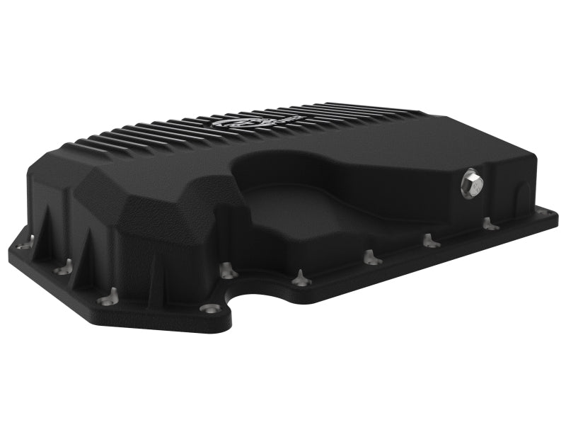 aFe 05-19 VW 1.8L/2.0L w/o Oil Sensor Engine Oil Pan Black POWER Street Series w/ Machined Fins 46-71240B 46-71240B Photo - Unmounted