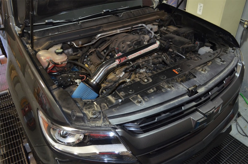 Injen 2017+ Chevrolet Colorado / GMC Canyon 3.6L Polished Oiled Power-Flow Air Intake System PF7024PC PF7024PC Photo - Mounted