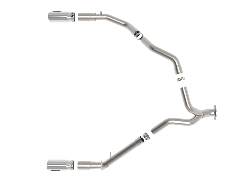 aFe Large Bore-HD 3in 409SS DPF-Back Exhaust System w/ Polished Tip RAM 1500 20-21 V6-3.0 49-42080-P 49-42080-P Photo - Unmounted