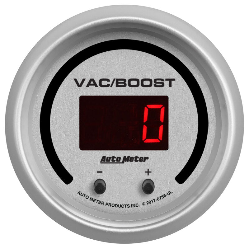 Autometer 52.4mm Silver Switchable 0-1600 PSI/0-110 BAR Vacuum/Boost Ultra-Lite Elite Digital Gauge 6758-UL 6758-UL User 2