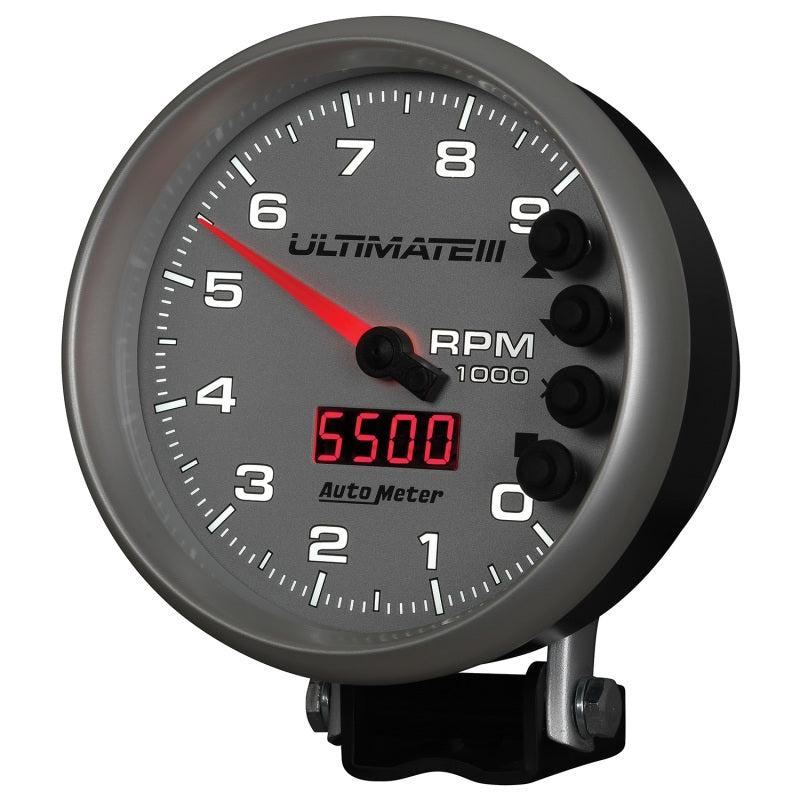 Autometer 5 inch Ultimate III Playback Tachometer 9000 RPM - Silver 6882 6882 User 3