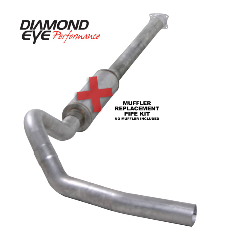 Diamond Eye Performance Diamond Eye KIT 4in CB MFLR RPLCMENT PIPE SGL AL: 01-05 CHEVY/GMC 6.6L 2500/3500 K4110A-RP K4110A-RP Photo - Primary